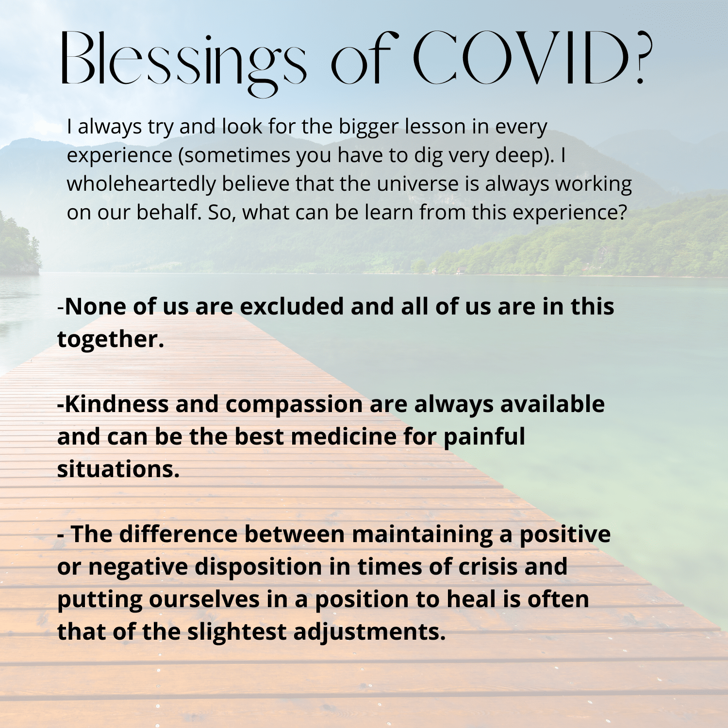 Blessings of Covid